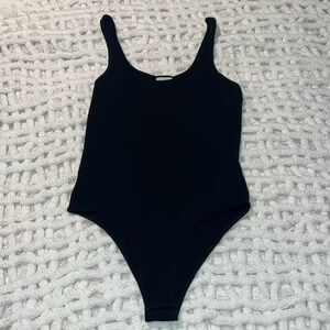 (M) Black Tank-Top Bodysuit